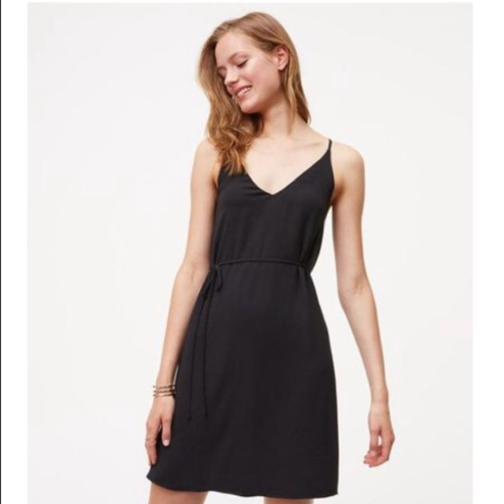 LOFT Beautiful Black Cris Cross Dress
